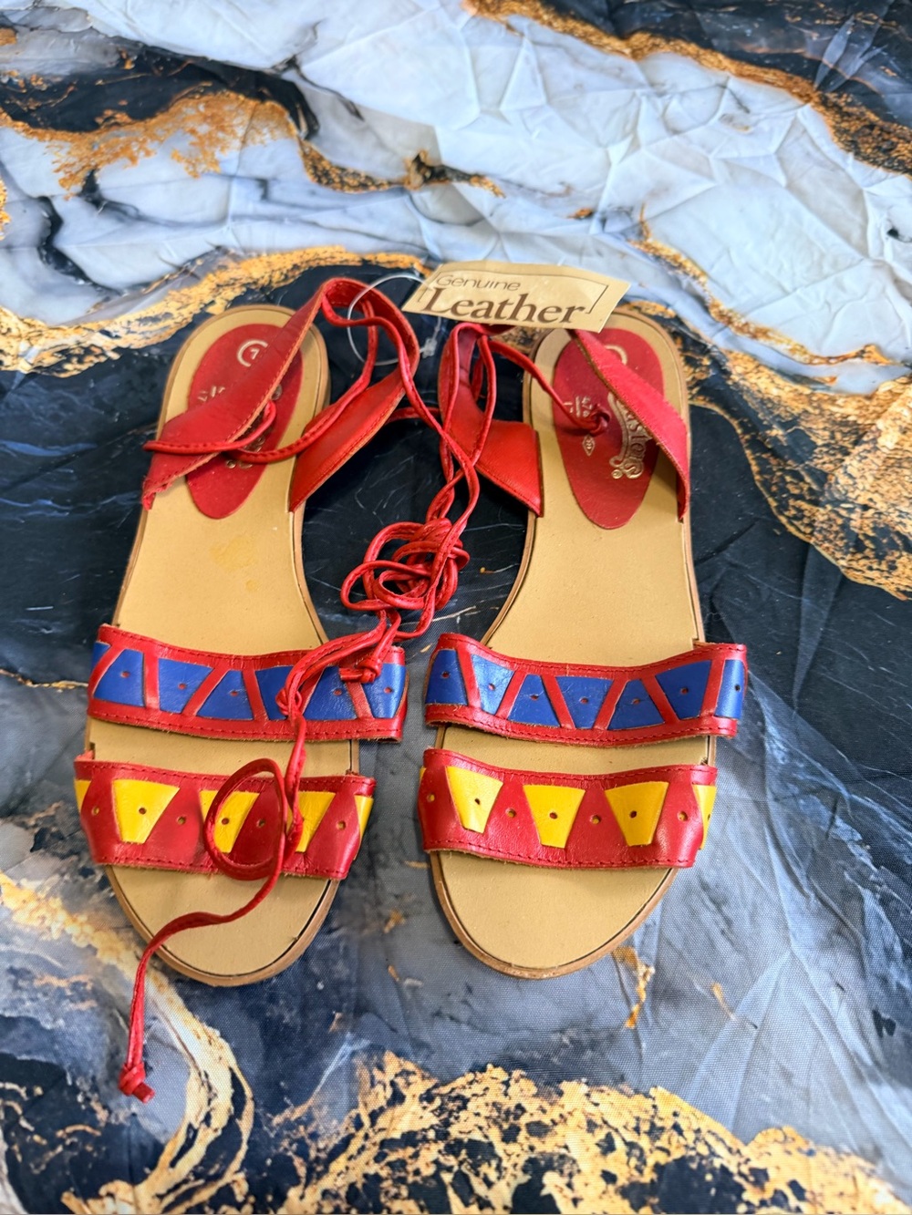 Leather Coasters sandals size 7